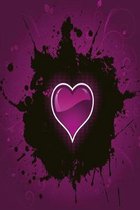 Heart in the dark purple