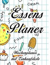 Essensplaner: Sehr gro�er praktischer Planer - Mit Einkaufsliste - Buch f�r 52 Wochen - Sch�ner hochglanz Einband - wie DIN A4