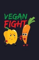 Vegan Fight: Blank Paper Sketch Book - Artist Sketch Pad Journal for Sketching, Doodling, Drawing, Painting or Writing