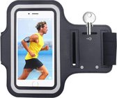 Universele sportband hoes sport armband Hardloopband hoesje Universeel geschikt voor onder andere iPhone 12 Mini, iPhone 7, Samsung Galaxy S8 en Huawei P40 Zwart Pearlycase