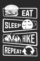 Eat Sleep Hike Repeat: Blank Dot Grid Notebook for People who like Humor Sarcasm
