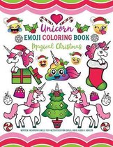 Unicorn Emoji Coloring Book Magical Christmas