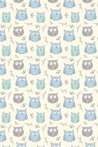 Cute Owls: White 6 x 9 College Ruled Notebook