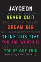 Jayceon You Are Stronger Than You Think Never Quit Prove Them Wrong Dream Big You Have What It Takes Think Positive You Are Worth It Dont Stop Believi