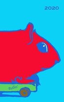 Big Red Guinea Pig 2020 Weekly Planner & Notebook: Contains a page for every week of 2020 and 100 half-blank half-lined notebook pages