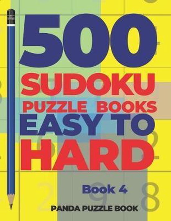 Book 500 Sudoku Puzzle Books Easy To Hard Book 4, Panda Puzzle Book