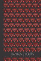 diamonds & hearts: small lined Diamonds Notebook / Travel Journal to write in (6'' x 9'') 120 pages