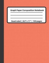 Graph Paper Composition Notebook Quad ruled - 8.5  x 11  - 100 pages