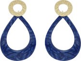 TABOO oorbellen RESIN LAPIS,GOLD