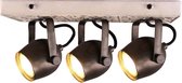 BRILLIANT lamp Lapas spot beam 3flg. zwart staal / wit | 3x PAR51, GU10, 35W, geschikt voor reflectorlampen niet inbegrepen | Hoofden draaibaar | Geschikt voor LED-lampen