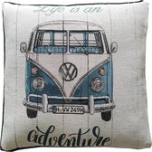 Kussenhoes retro blauwe volkwagen 40 x 40 cm