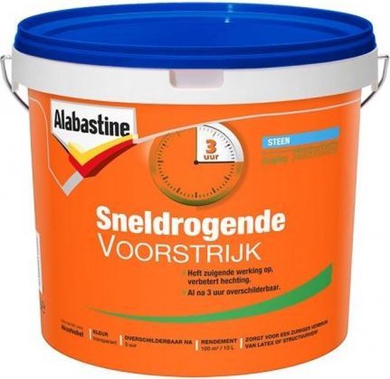 Alabastine 5256697 Voorstrijk Sneldrogend - Transparant - 1L - Alabastine