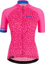 Santini Sportshirt - Maat M  - Vrouwen - roze,blauw