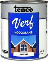 Tenco verf hoogglans wit (RAL 9010) - 750 ml
