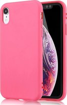 Siliconen telefoonhoesje geschikt voor Apple iPhone X / XS Hoesje Roze Magenta