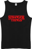 Zwarte Tanktop sportshirt Size XL met Rood logo "Stranger Things"