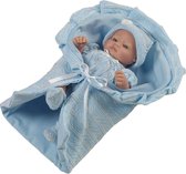 Berbesa Mini Babypop Blauw Gekleed Streep 27 cm