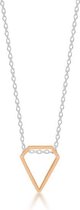 Scmyk ketting kort Kilo - Zilver - 42,5cm+2,5cm