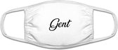 Gent mondkapje | gezichtsmasker | bescherming | bedrukt | logo | Wit mondmasker van katoen, uitwasbaar & herbruikbaar. Geschikt voor OV
