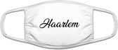 Haarlem mondkapje | gezichtsmasker | bescherming | bedrukt | logo | Wit mondmasker van katoen, uitwasbaar & herbruikbaar. Geschikt voor OV