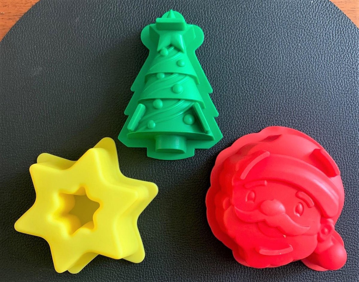 Kerst Silicone bakvormen set van 3 stuks