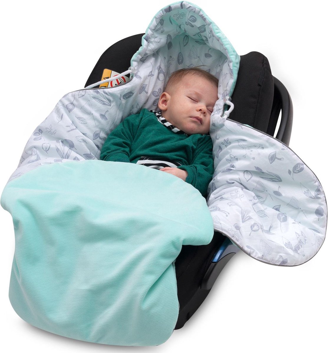 TupTam Baby Einschlagdecke Babydecke 85 X 85 Cm Für Autositz Buggy Babyschale Universal Decke Minky Baumwolle 3