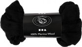 Merino wol, 21 micron, zwart, 100 gr