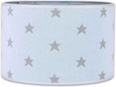 Baby's Only Gebreide lampenkap babykamer - Hanglamp Star - Baby Blauw/Grijs - Ø30 cm - Inclusief pendel - E27 fitting - 60 watt