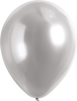 Amscan Ballonnen 27,5 Cm Latex Zilver 50 Stuks