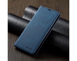 BukkitBow - Leather Case - Kunstleer - Card Case - Hoesje voor Galaxy A50(S)/A30(S) – Blauw
