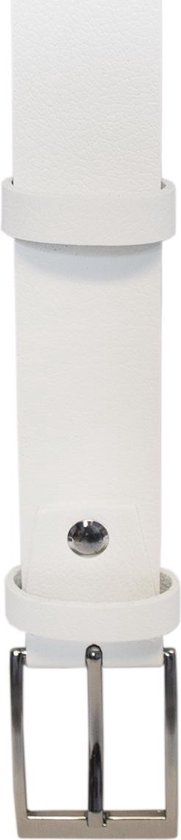Riem en cuir Witte Arrigo de 3,5 cm de large - Riem en Cuir Wit homme ou Riem en cuir véritable Wit dames unisexe Ceinture de pantalon Wit 90 cm