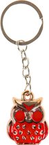 Lg-imports Sleutelhanger Uil Junior 3,5 Cm Rood