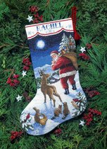 Santa's Arrival Stocking Aida telpakket Dimensions