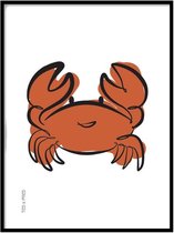 Poster KRAB | babykamer | kinderkamer | muurdecoratie | A4