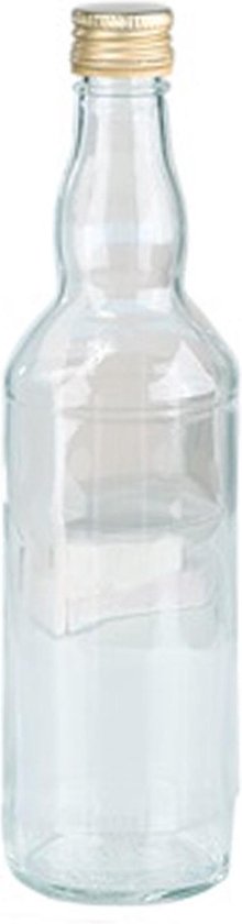 bladerdeeg Kip Ver weg Glazen fles met schroefdop 500 ml - Glasflessen / flessen met schoefdoppen  | bol.com