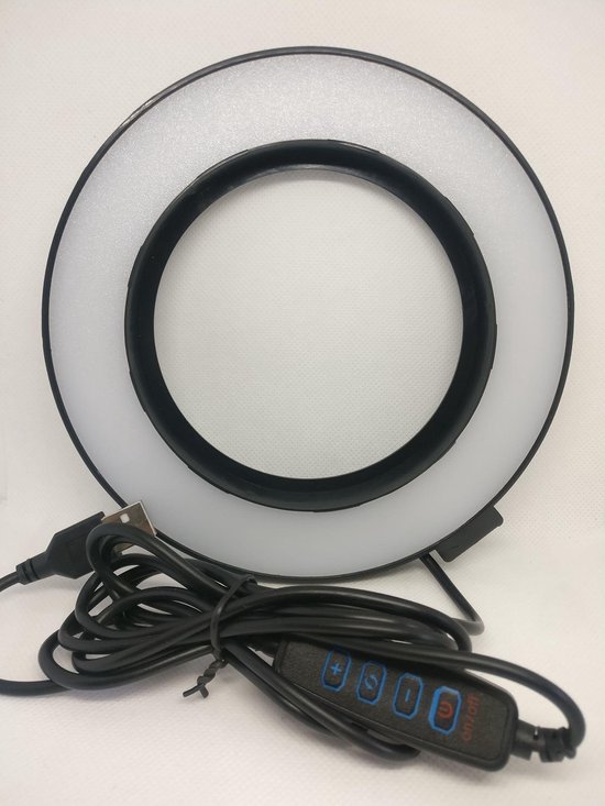 Luidruchtig Vermeend omvatten LED lamp Cirkel Ø 16 cm met statief tot 1 meter | bol.com