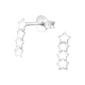 Joy|S - Zilveren 4 sterren oorbellen 3 x 10 mm