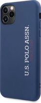 US Polo Apple iPhone 11 Pro Max Blauw Backcover hoesje - verticaal Logo