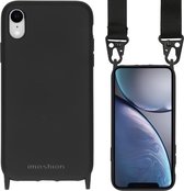 iMoshion Color Backcover met koord hoesje - Nylon Strap iPhone Xr hoesje - Zwart