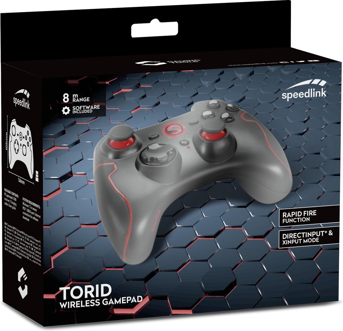 Speedlink, TORID Gamepad - Wireless (Zwart) (PC / PS3) | bol.com