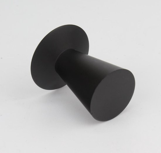 Deurknop Jeroen - zwart - metaal - geschikt voor binnen - industrieel | bol