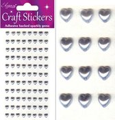 Oaktree - Stickers Parel Hartjes Zilver (per vel) 6mm