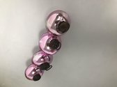 roze kerstballen in een doos van 42 stuks