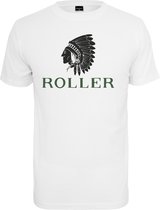 Heren T-Shirt Roller Indianer wit