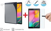 2-In-1 Screenprotector Hoesje  Bescherming Protector Set Geschikt Voor  Samsung Galaxy Tab A 8.0 Inch (2019) A8 T290/T295 - Full Cover Tempered Glass Screen Protector Met Siliconen