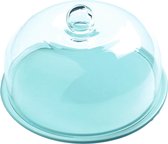 Cake Plate with Glass Dome, blue
