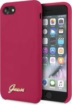 Guess iPhone SE2 (2020) & iPhone 8 Burgundy Backcover hoesje - Liquid Retro Logo