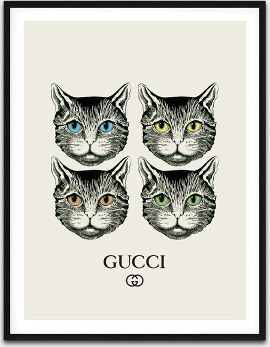 Gooey Forlænge Parasit Luxe Fotolijst Gucci Cats 23,5 x 32,5 cm | Gucci Schilderij | Wanddecoratie  Interieur... | bol.com