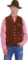 Tiroler Vest - Gilet leder bruin maat 50