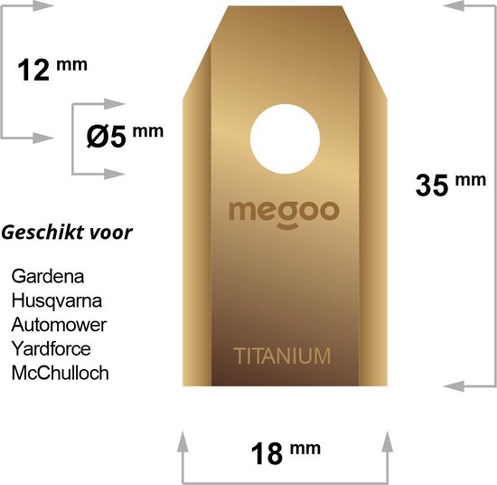 Mesjes voor Gardena robotmaaier - Husqvarna automower - 30st - titanium coat - plastic box - Megoo® van Megoo® — afbeelding 3